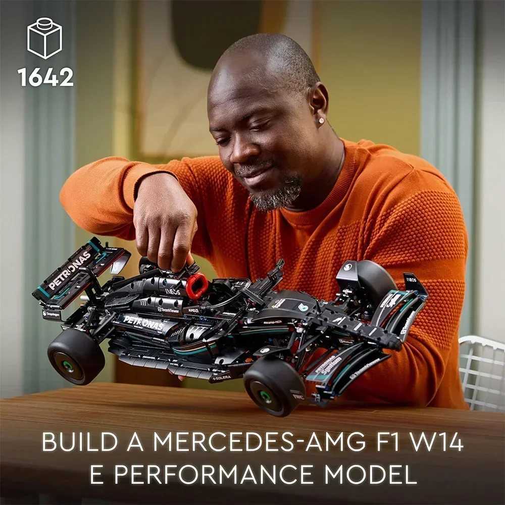 Technical AMG F1 Performance Race Car 42171 Building Blocks Authentically Detailed Build and Display Model for Home or Office F1XJ241203
