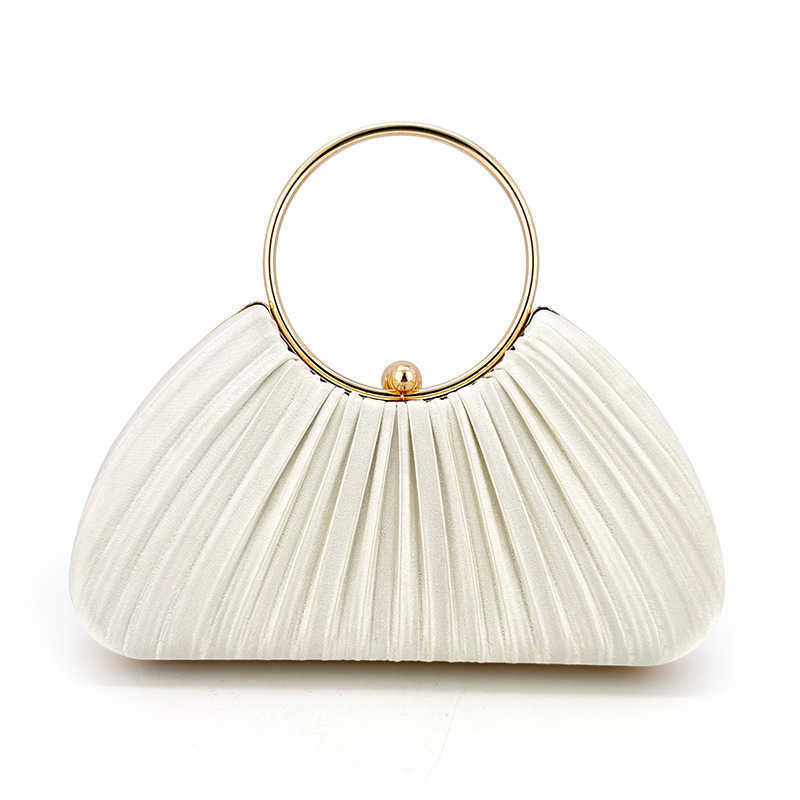 Fashionable Wrinkled Bag for Women 2024 New Circular Handbag, Evening Party Cheongsam Bag, Party Shoulder Crossbody Bag