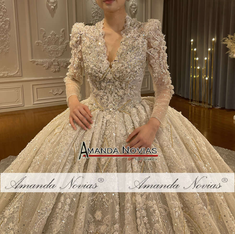 Customized Amanda Novias 2024 Crystal Wedding Dress