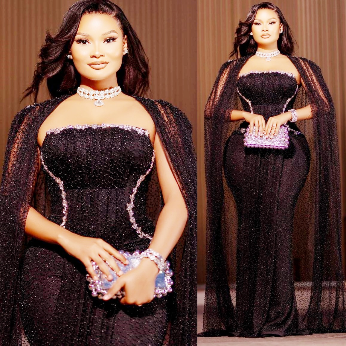 Black Mermaid Prom Dresses 2024 Rhinestones Two Pieces Sequined Evening Formal Party Second Birthday Engagement Gowns Plus Size Dress For Special Occa