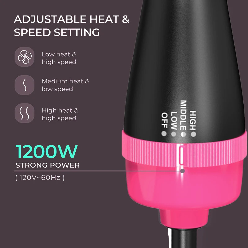 Lisa Pro 2-in-1 hair dryer and volume straightener air brush curling iron for beauty and healthy styling 241202
