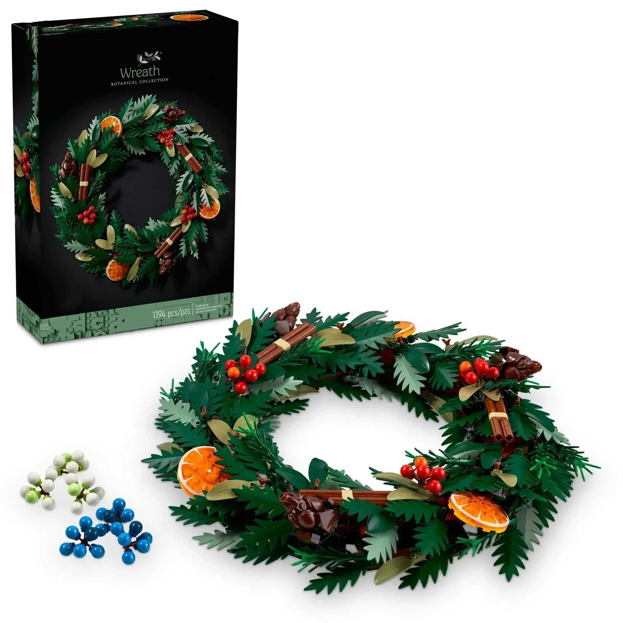 1194pcs 2024 New 10340 Wreath Christmas Model Building Blocks Kit Bricks Creative Diy Home Decor Toy For Adult Christmas GiftsXJ241203