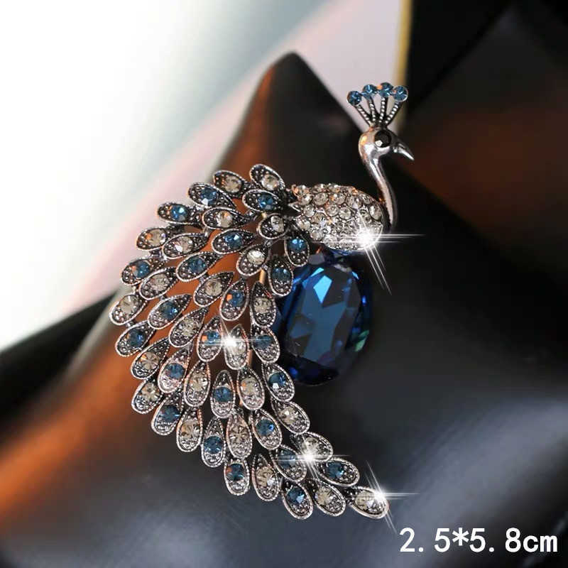 spring summer simple fashion peacock brooch sweater coat cardigan accessory pin clothing matching z241203