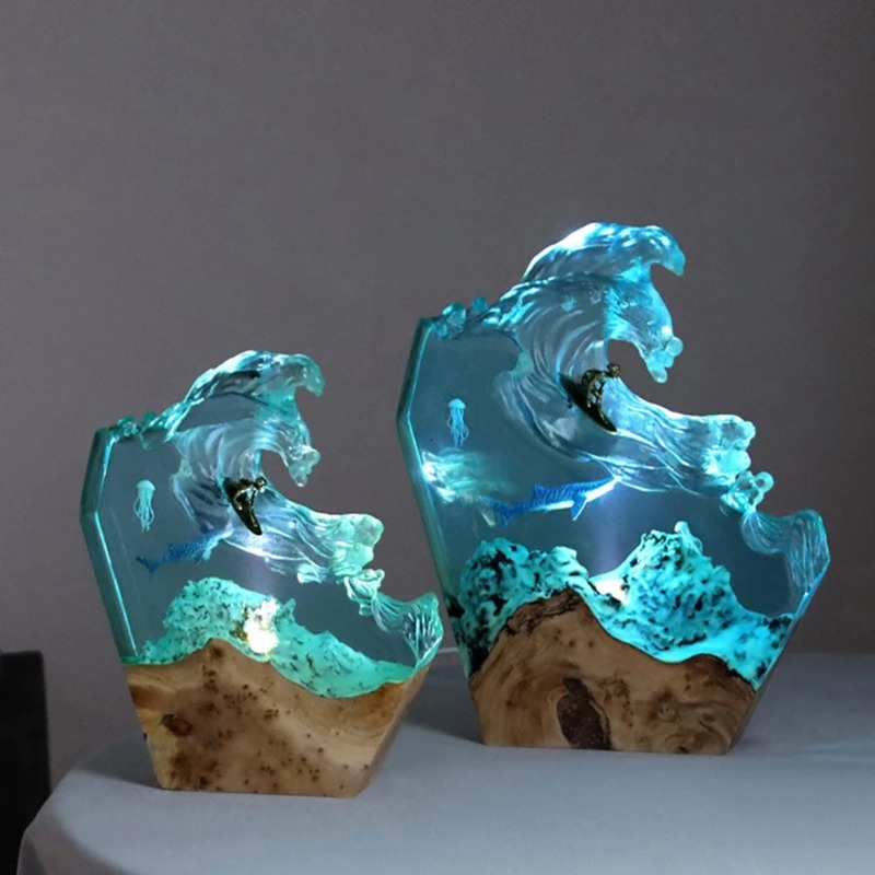 DIY crystal epoxy resin mold Haibo seawater surface mirror silicone mold irregular Haibo art decoration mold 241203