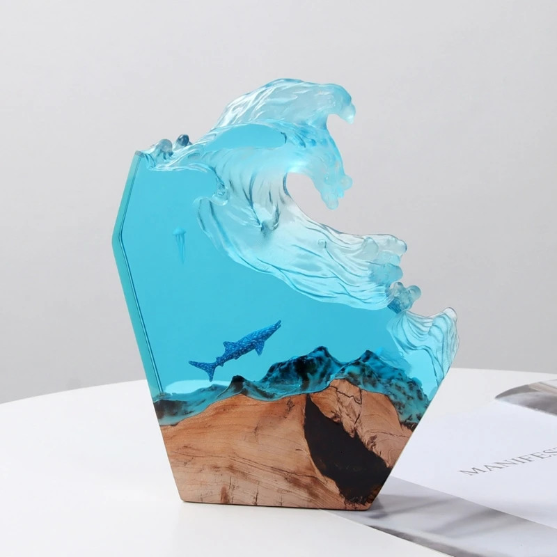 DIY crystal epoxy resin mold Haibo seawater surface mirror silicone mold irregular Haibo art decoration mold 241203