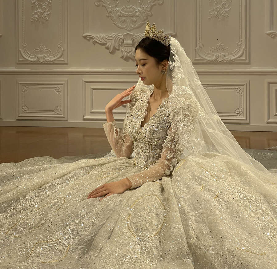 Customized Amanda Novias 2024 Crystal Wedding Dress
