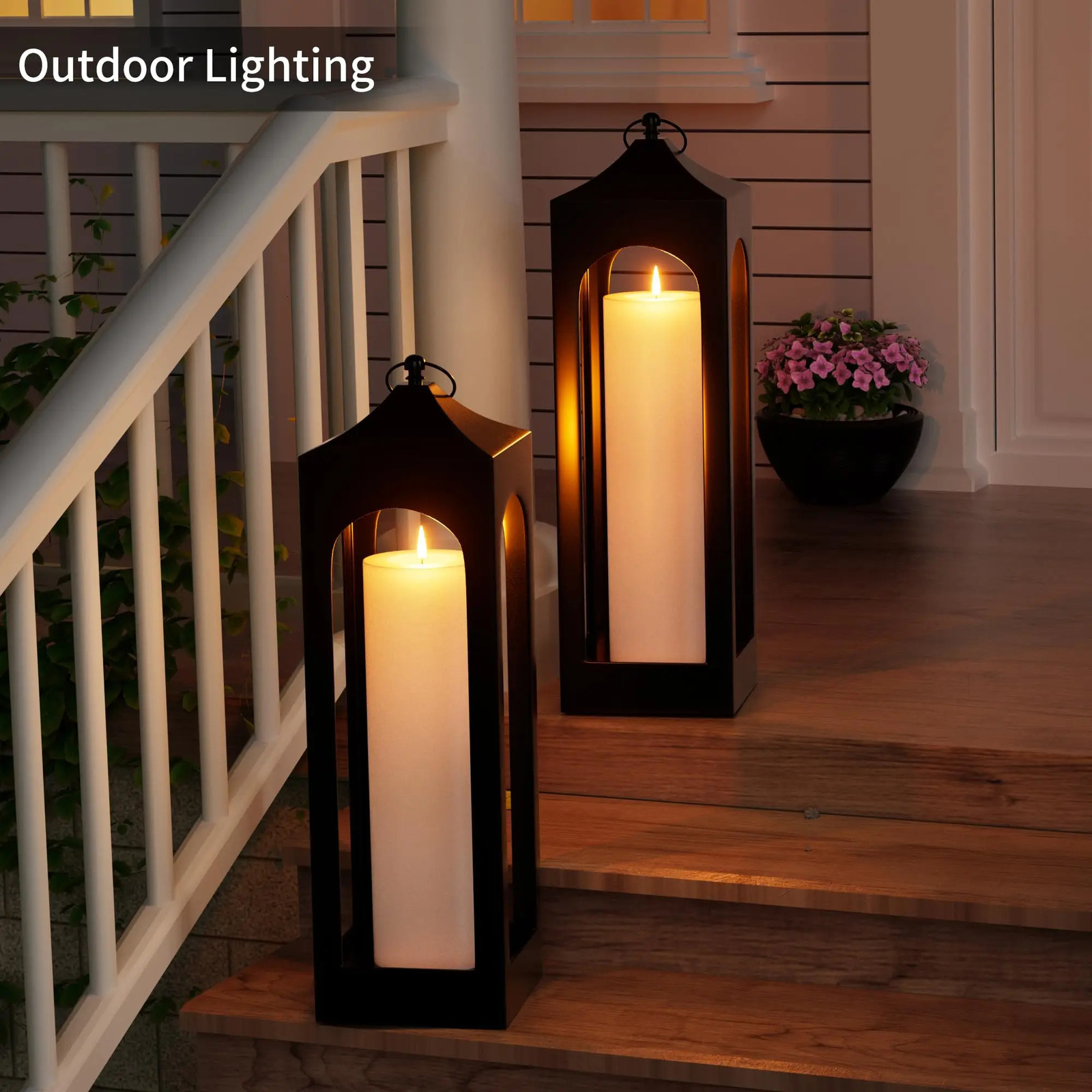LED Large Electronic Candle Light Waterproof Flashing LED Flameless Candle Christmas Courtyard Simulated Column Candle 241203