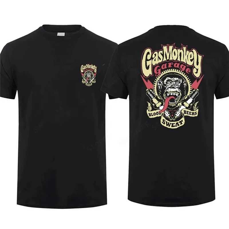 Women's T-Shirt Trending Gas Monkeys Garage Print Short-slv Hot Sale Vintage Fashion Men T Shirt Unique Classic Strtwear Harajuku Cotton Top Y241