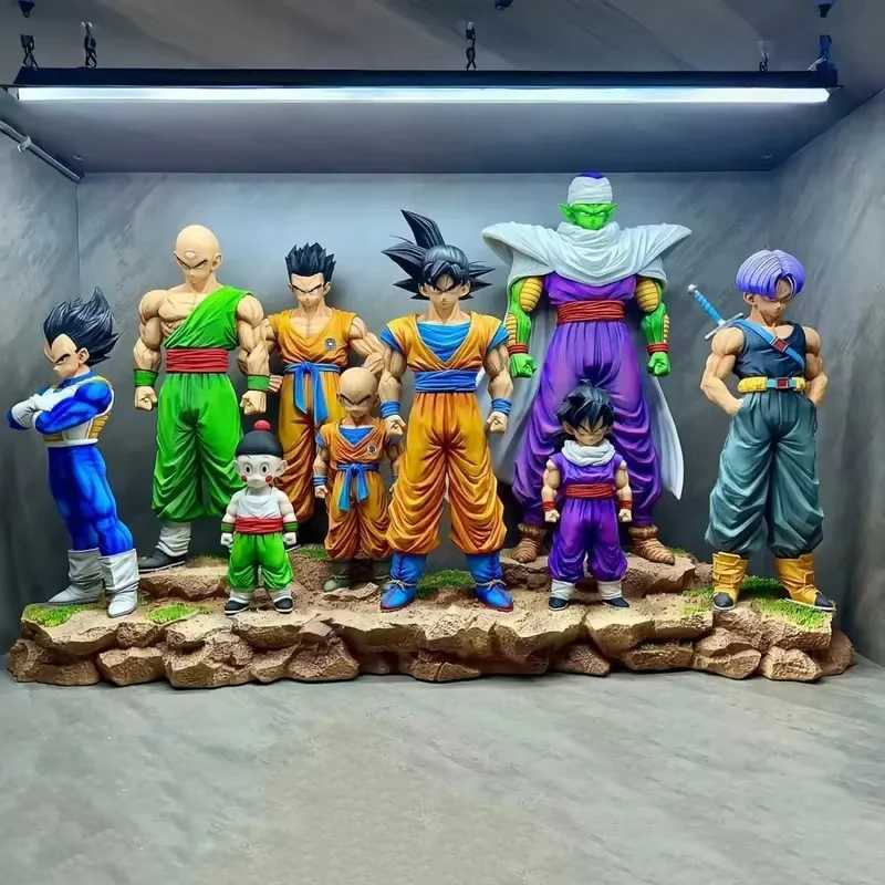 Action Toy Figures 9pcs/Set Z Infinite Warrior Set Gk Goku Gohan Vegeta Piccolo Torankusu Trendy Model Decoration Gift H241203