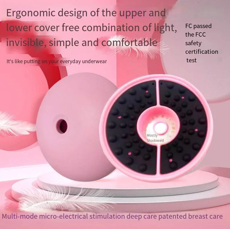 Breast massage pad with press wireless vibration breast massager enhancement tool red light massage therapy 241203