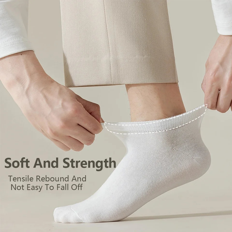 95 Combed Cotton Socks Men Business Dress Short Soft Breathable Spring Summer Colorful Sock For Man 5PairsLot Ankle 241202