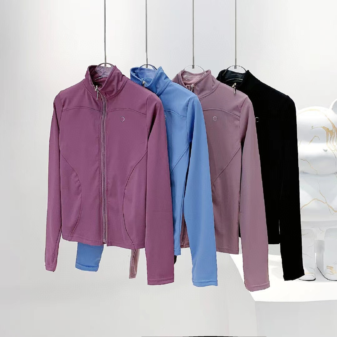 Autumn Yoga Zipper Clothing Women's Sports Running Elastic Jacket Coat