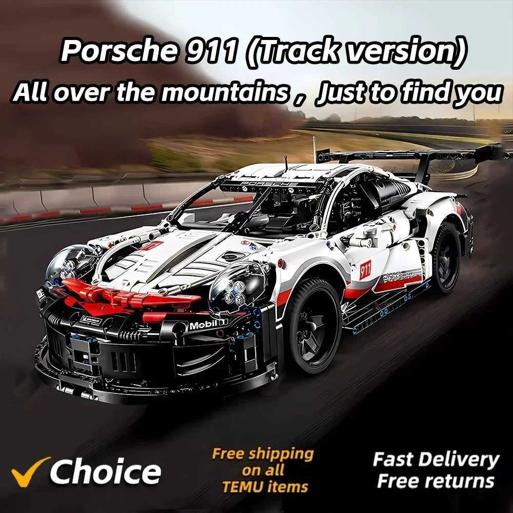 es 911RSR 1580 Pcs Technical Classic Super Racing Car Building Blocks Model Bricks Vehicl Toy For Kids Birthday Boys Gift Cpatible C251111