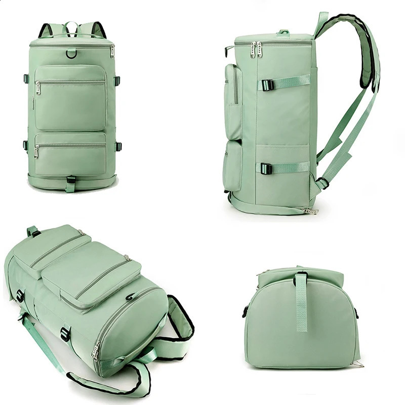 Waterproof Fitness Sports Backpack Men Women Outdoor Gym Shoulder Multifunctional Yoga Large Capacity Shoes Bags Dry Wet Duffle 241203