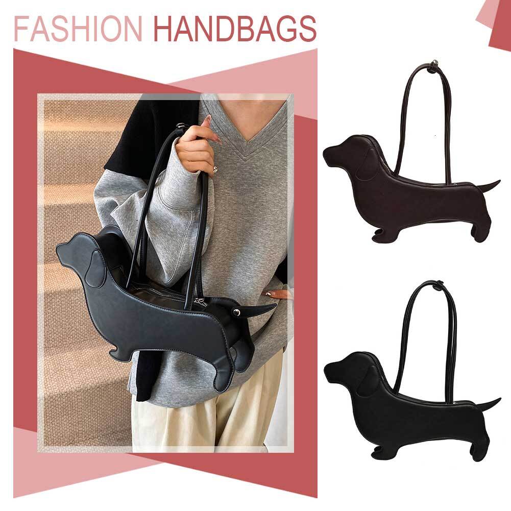 Cartoon Dog Shaped Handbag PU Leather Purse Unique Novelty Clutch Cute Evening Party Bag for Women and Girls