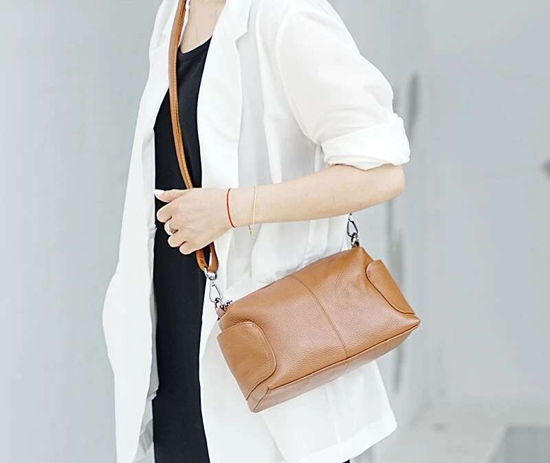 Motingsome Retro Crossbody Shoulder Bags Women Genuine Leather Cowhide Mini Tote Daily Handbag Madam Satchel New