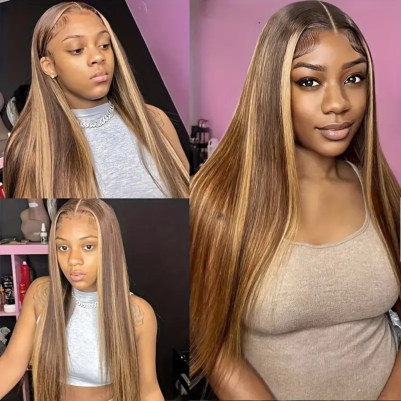 13x4 Body Wave Wigs Curly Black Color 360 Glueless 280density Lace Front Wig Simulation Human Hair 36 Inch HD Naturally Straight Wigs for Women Transp