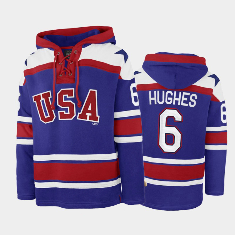 Custom USA Hoodie Jersey Cole Caufield Blake Wheeler Mike Modano Jack Hughes Matthew Boldy Patrick Kane Logan Cooley Personalized