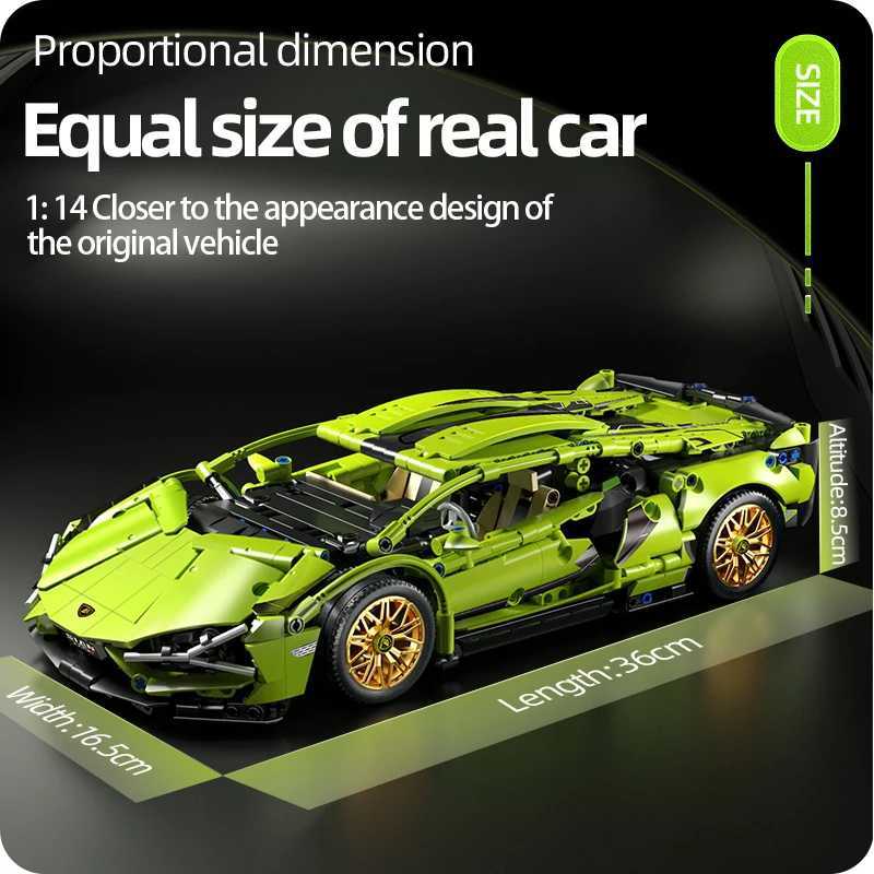 Technical Racing Sport Car Model Building Blocks Ci Mechanical Speed Vehicle Supercar Bricks Puzzle Toys Kid Adult GiftXJ241203