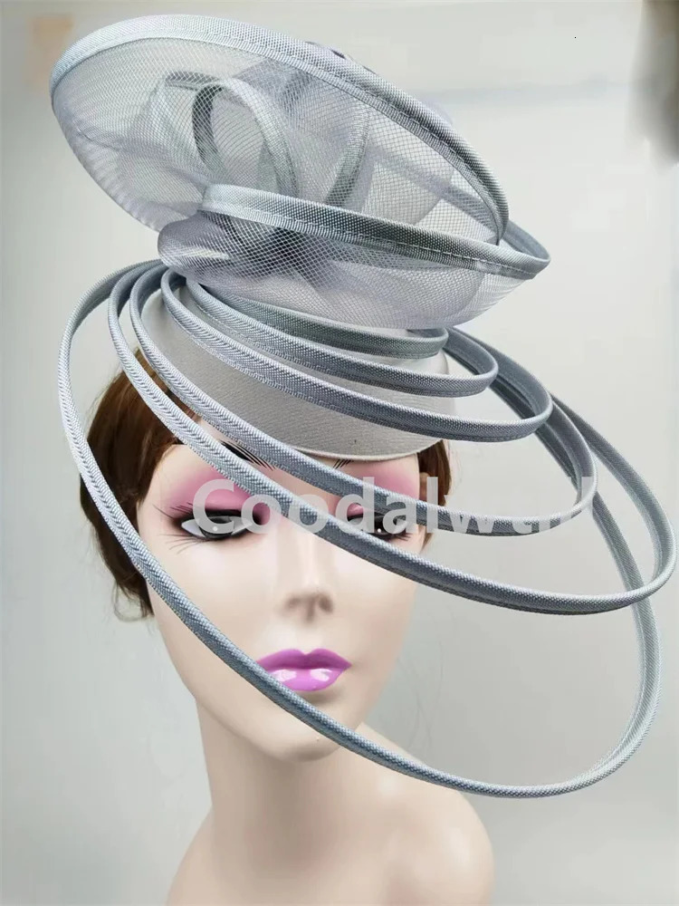 elegant charming hat womens formal dress wedding headpiece hair clip womens church ocn mesh pillowcase headband 241203