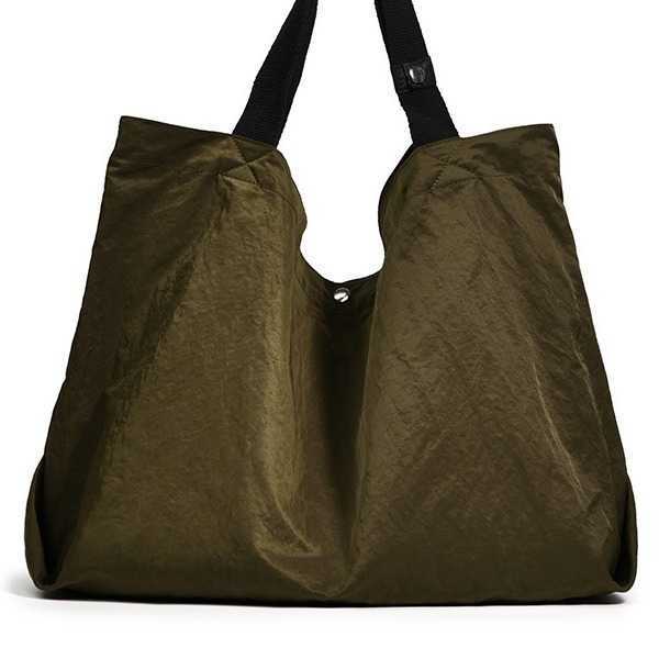 Ins Nylon Shopping Bag Large Capacity Lightweight Foldable Handheld Large Bag Women's Versatile Casual Single Shoulder Tote Bag 241203