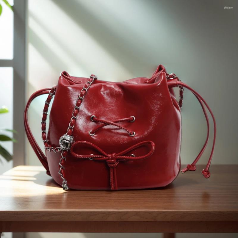 Totes Women Shoulder Bag Solid Color Daily Tote Handbag Adjustable Strap Bucket Crossbody Female Dating zhanyishengli