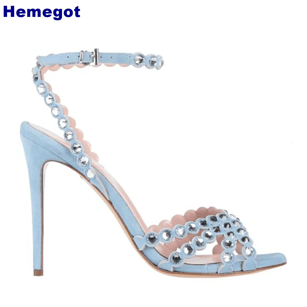 Crystal Bg 2024 Summer Sexy Banquet Peep Toe Pumps 35-43 Size Fashion Women's Thin High Heel Sandals