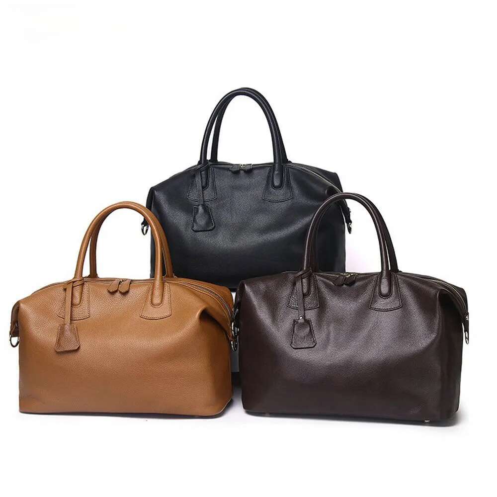 Motingsome Oversized Real Leather Woman Lady Travel Tote Shoulder Bags Handbag Fashion Commuting Big Bag New