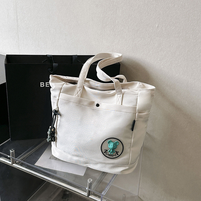 2025 new College Students Commuting to Class, Large Capacity Handheld Big Women's New Casual Canvas Bag, One Shoulder Tote Bag