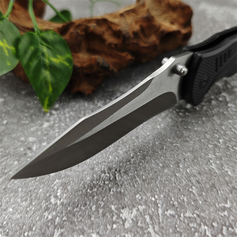 BM DA57 Flipper Folding Knife 440C Blade Black G10 Handle Easy To Carry EDC Pocket Knives Outdoor Tactical Survival Utility Tools Knifes 15535 3300 53