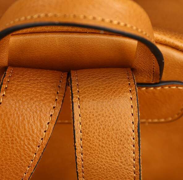 Handmade women's large capacity leather backpack, vintage student backpack, casual travel backpack