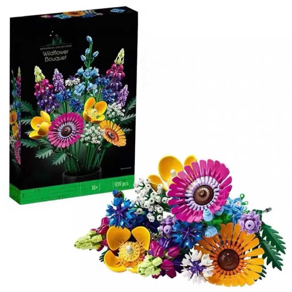 Moc Fit 10289 Bird of Paradise Bouquet Rose Building Block Bricks Unziptoy Diy Potted Illustration Home Decor Christmas GiftsXJ241203