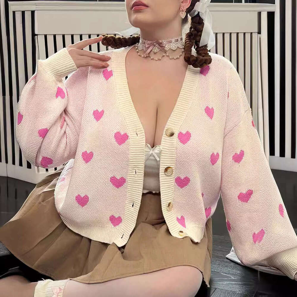 European American sweater jacket, autumn winter cardigan, sweet and cute women's custom knitted jacket