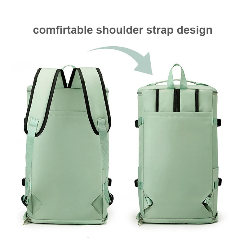 Waterproof Fitness Sports Backpack Men Women Outdoor Gym Shoulder Multifunctional Yoga Large Capacity Shoes Bags Dry Wet Duffle 241203