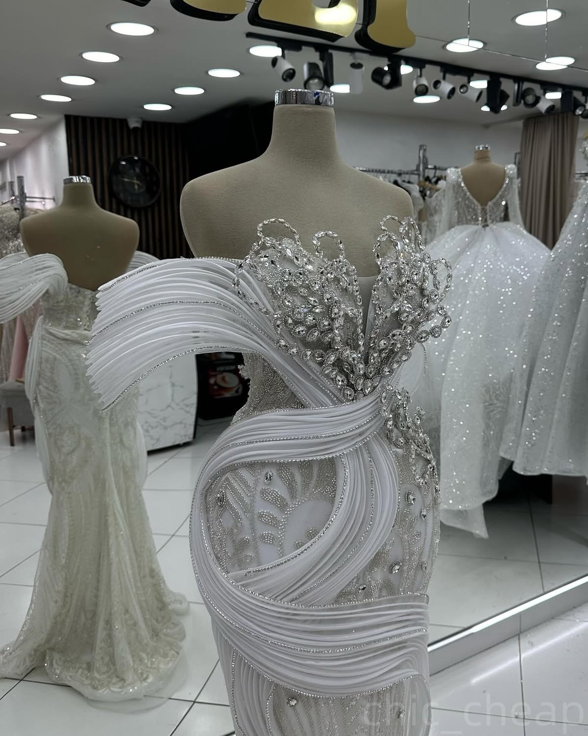 Ivory Mermaid Prom Dresses 2024 Rhinestones Sequined Stylish Evening Formal Party Second Birthday Engagement Gowns Plus Size Dress For Special Occasio