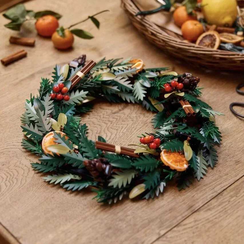 1194pcs 2024 New 10340 Wreath Christmas Model Building Blocks Kit Bricks Creative Diy Home Decor Toy For Adult Christmas GiftsXJ241203