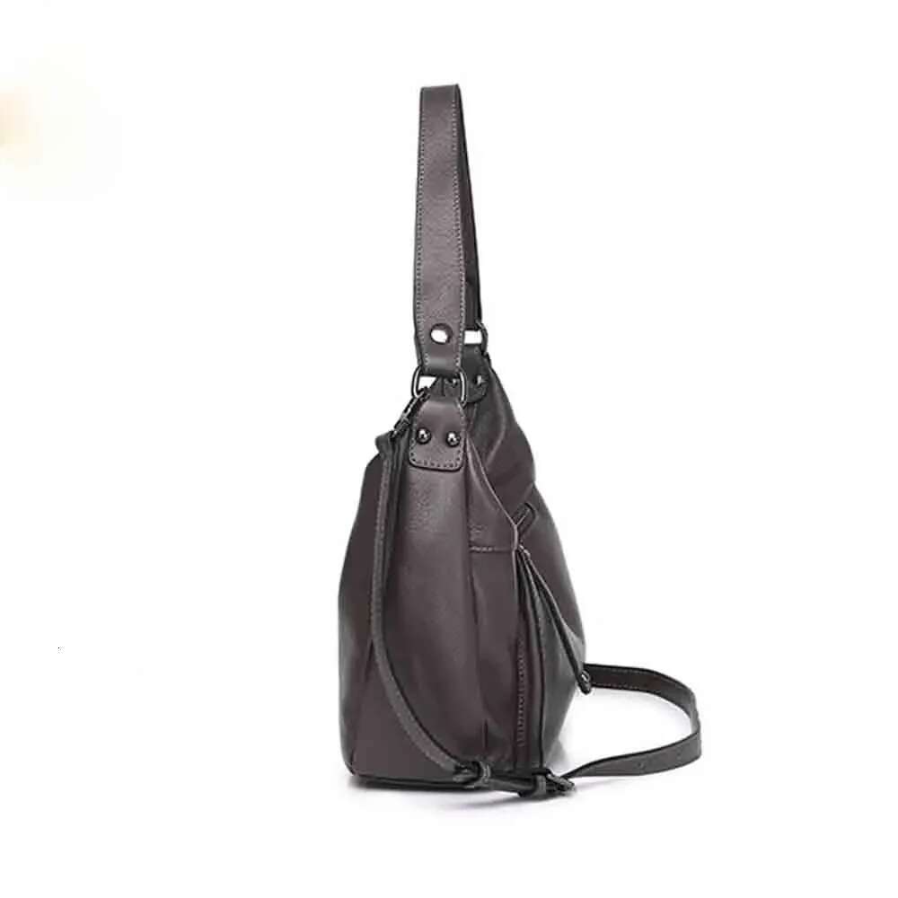 Motingsome Cowhide Satchel Bag For Women Quality Cow Skin Handbag Fashion Lady Crossbody Messenger Bags Saddle Tote