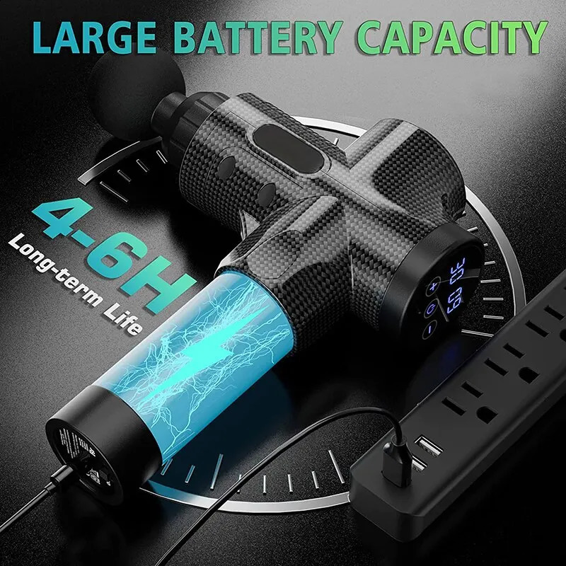 Deep Tissue Massage Gun Portable Facial Muscle Massager Massage Pistool For Back Neck Body Muscle Fitness Tool 241203