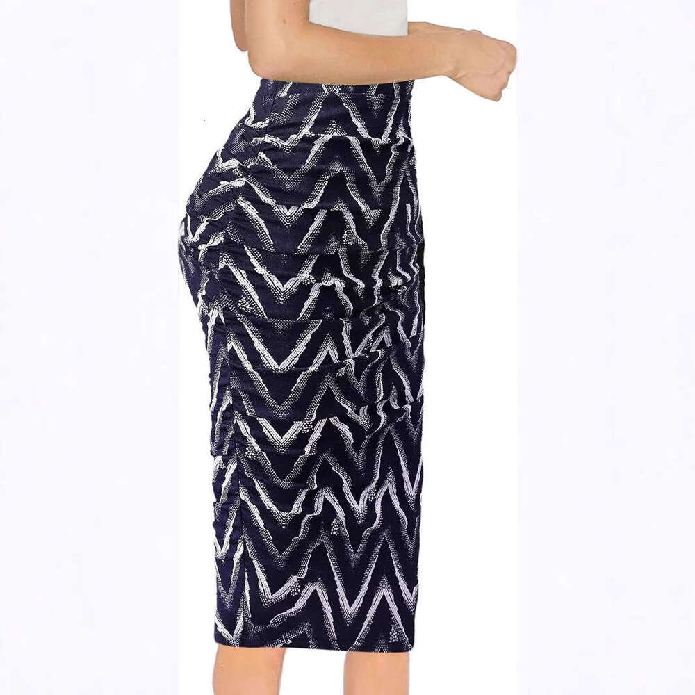2024 Shein new women's leopard print sexy style high waisted hip hugging long skirt