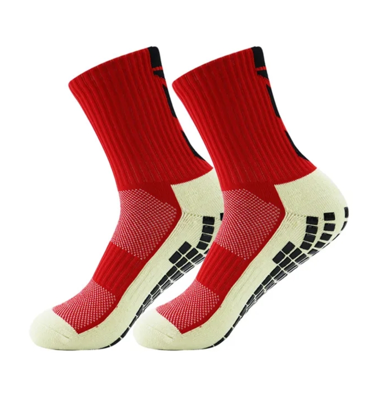 New Men Football and Women Sports Non-slip Silicone Bottom Soccer Basketball Grip Socks GG1203