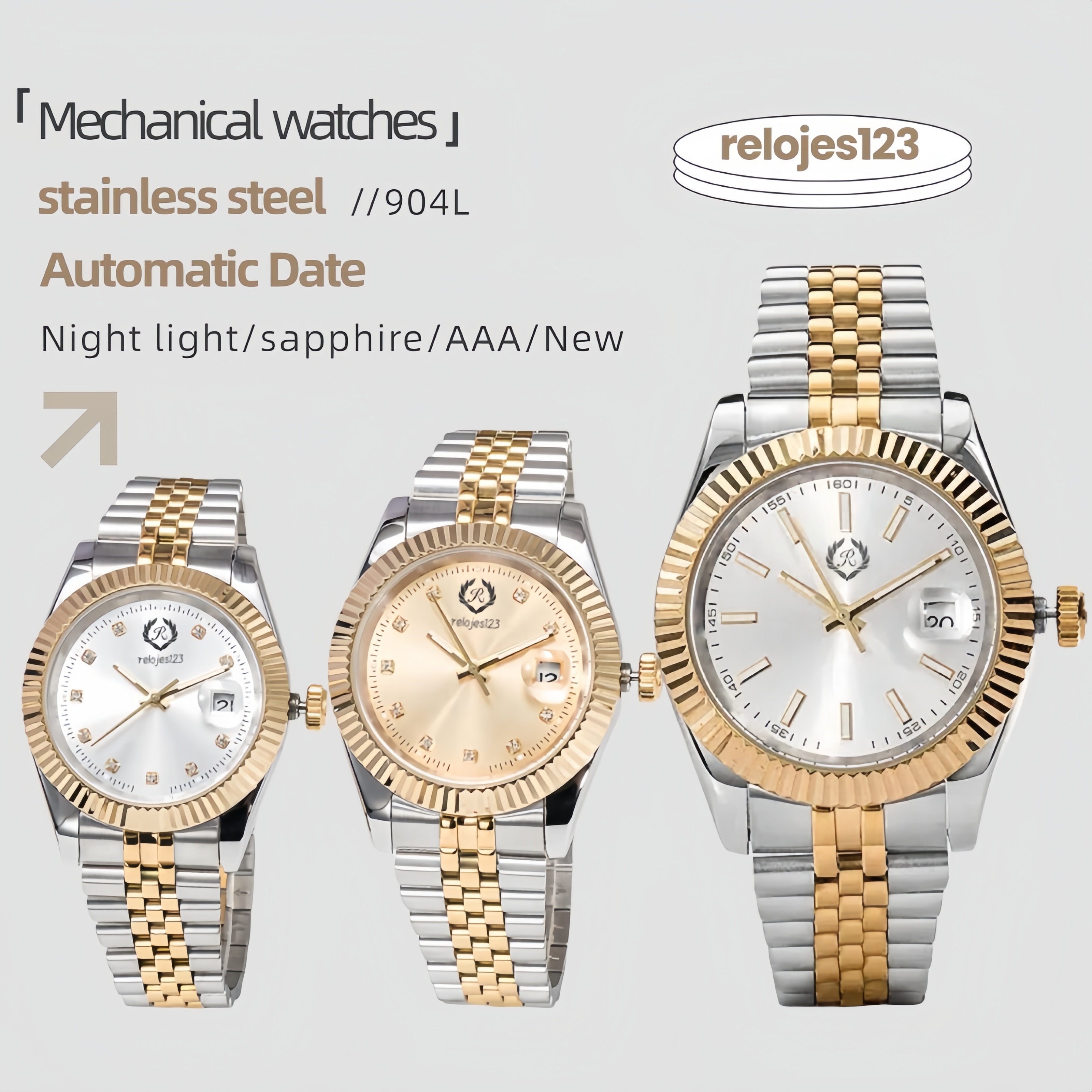 watches Men's and Women's 28/36/41MM Mechanical/Quartz Watches All 904L Stainless Steel Watches Sapphire Luminous Watches 2813 Automatic Business