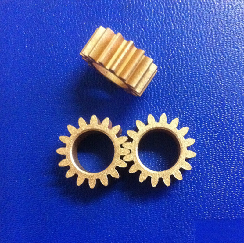 Precision 0.8 Modulus 16-Tooth Brass Gearing - Powder Metallurgy Process, 8.5mm Inside Dimension
