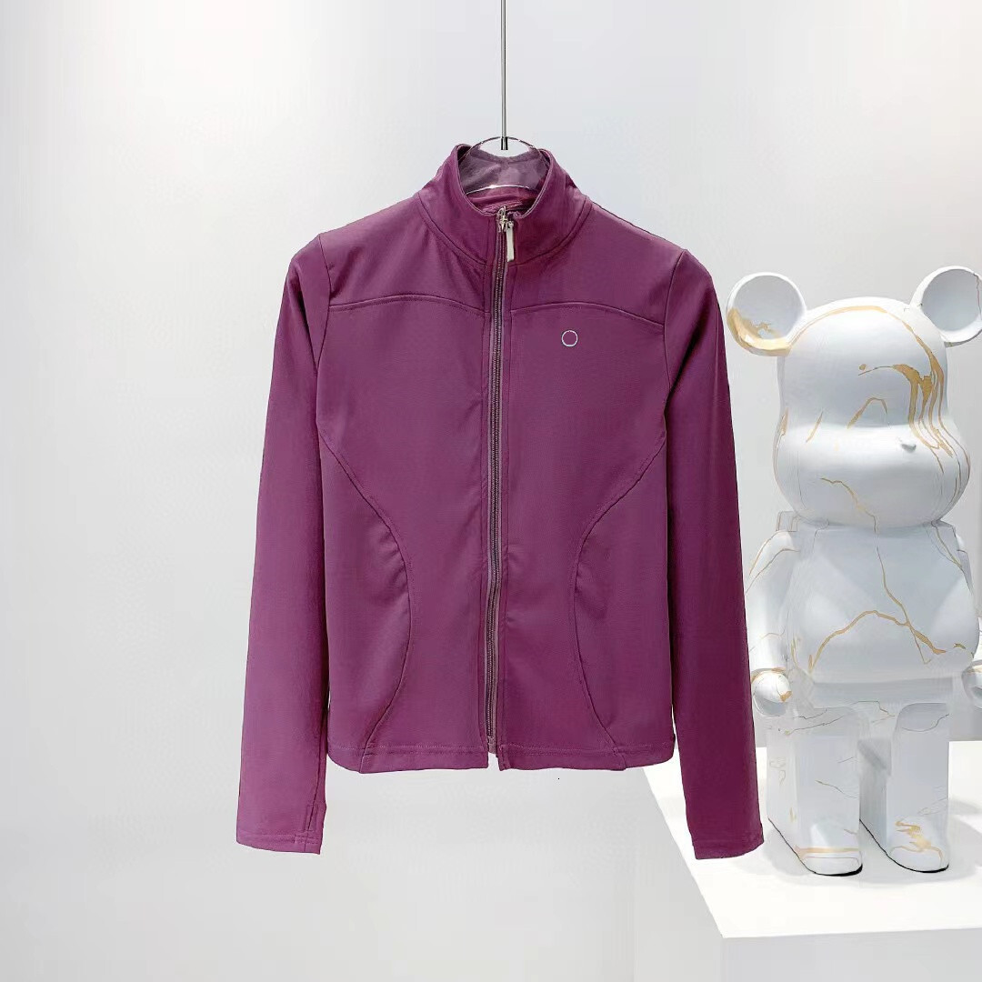 Autumn Yoga Zipper Clothing Women's Sports Running Elastic Jacket Coat