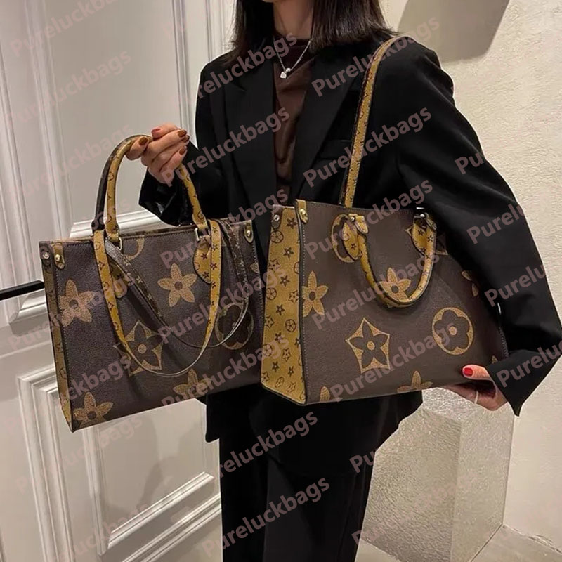 Designer Bag On the go Embossed Black Flower onthegoities Large Capacity GM MM The Tote Bag Fashion Women Shoulder Bags Luxurys Handbag Lady Crossbody Female Purse 13