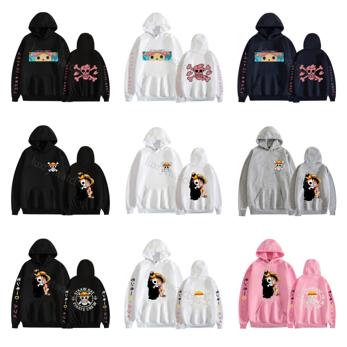 Designer Anime One Piece Hoodies Men Women Fashion Luffy Pullover Oversized Hoodie Sweats Kids Hip Hop Coat Boys Mens Clothing Sudaderas