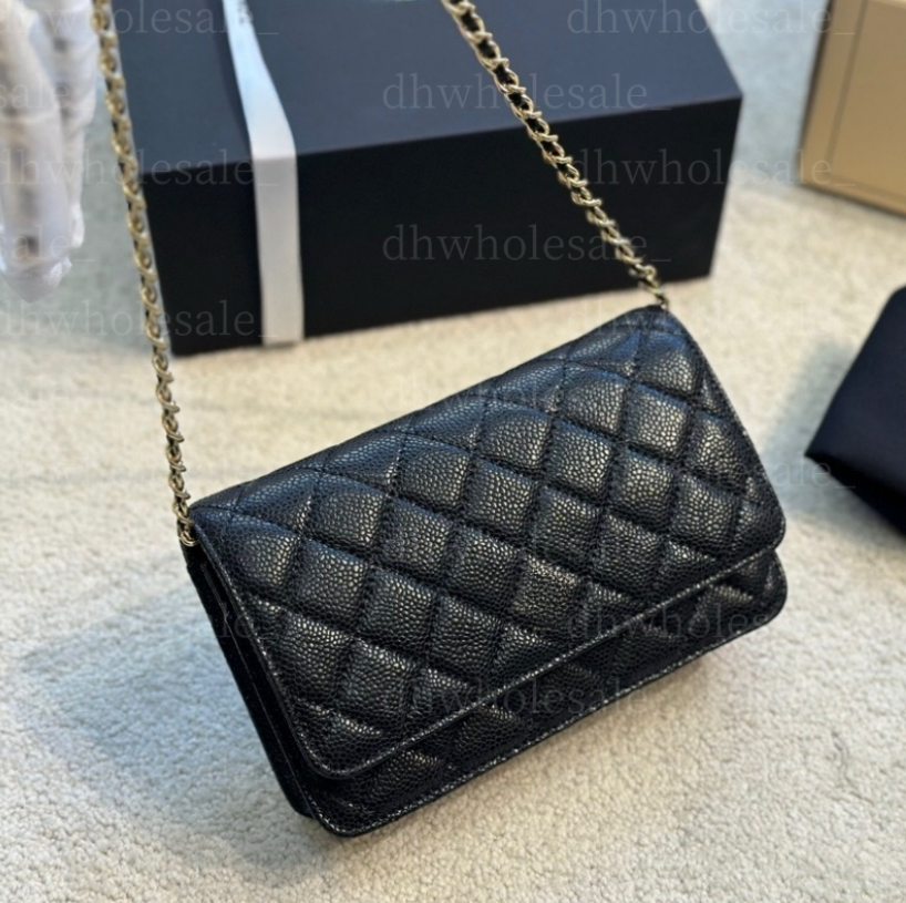 10A Designer mini Flap Bag CLASSIC WALLET ON CHAIN Quality Womens Fashion Golden Ball Chain Bags Sheepskin Shoulder Bags Cosmetic Crossbody Bags Lady Wallet Purse