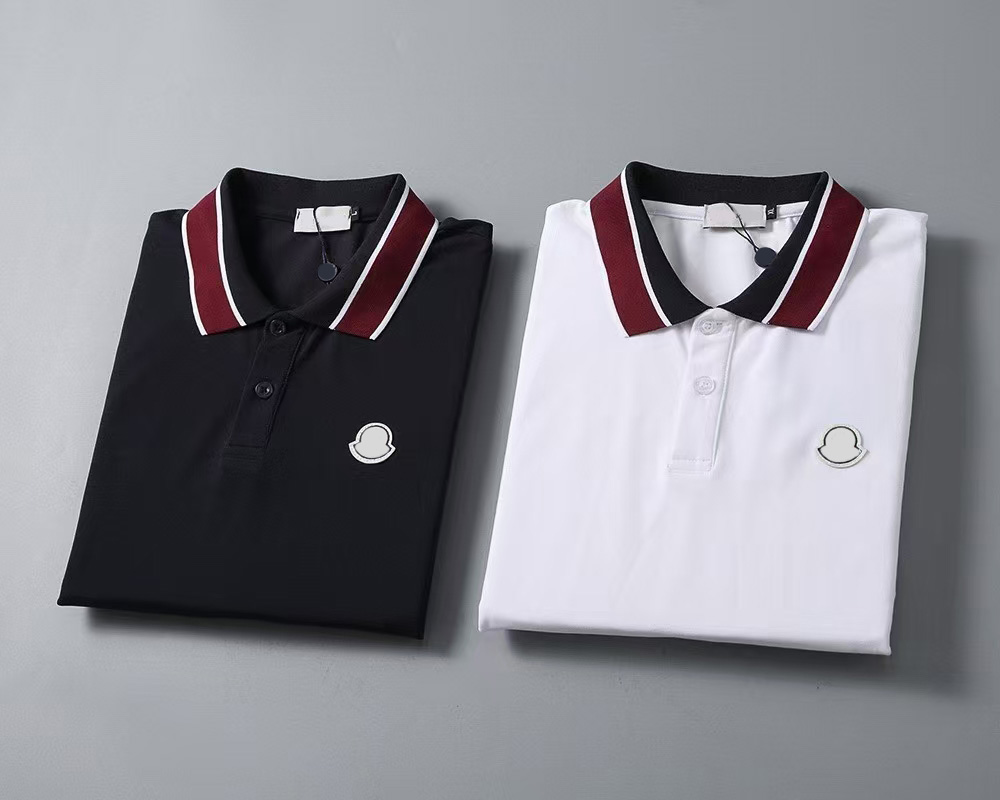 2025 Summer New Polo Polo Short Sleeve Men's Cotton Plaid Panel Short Sleeve Premium Breathable Sweat-absorbing Top