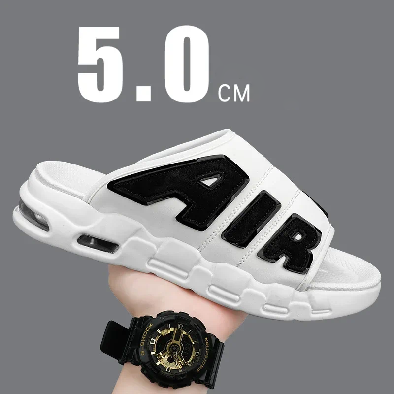 Slippers 2024 Men's Fashion Casual Sports Air Cushion Summer Open-Toe Beach Slipper Designer Mens Slides 1cf