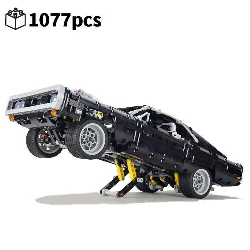Free shipping Technical Dodged Charger Racing Car Building Blocks Model Movie Fast And Furious Famous Vehicle 42111 Bricks Boy Toys Gifts