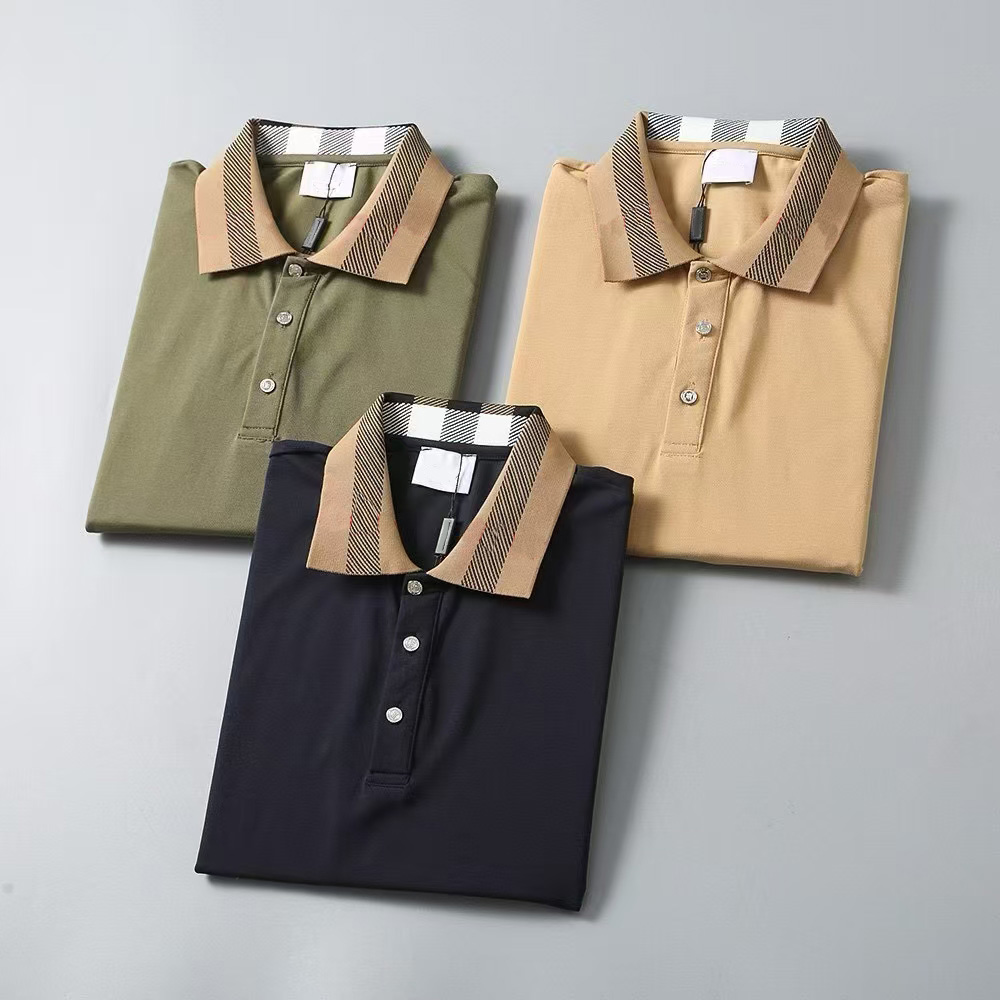 Light luxury new summer collar men's POLO striped business short sleeved versatile casual T-shirt fashionable lapel